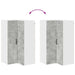 Dulap suspendat de bucătărie Gri din beton 57 x 57 x 100 cm - WALTI WALTI