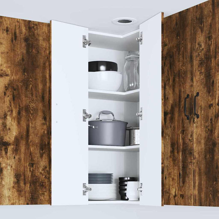 Dulap suspendat de bucătărie Stejar fumuriu 57 x 57 x 100 cm - WALTI WALTI