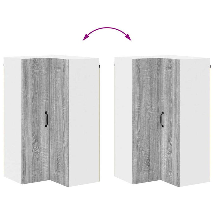 Dulap suspendat de bucătărie cu ușă Gri Sonoma 57 x 57 x 100 cm - WALTI WALTI