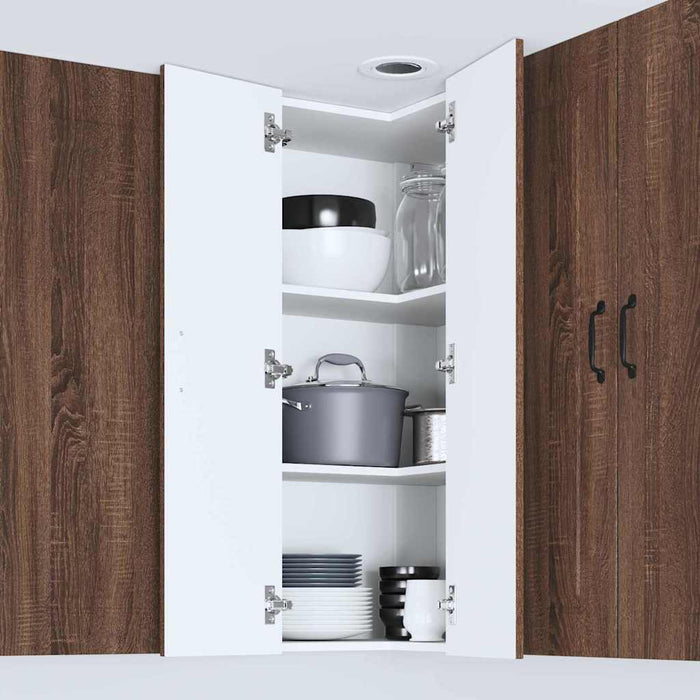 Dulap suspendat de bucătărie Stejar închis 57 x 57 x 100 cm - WALTI WALTI