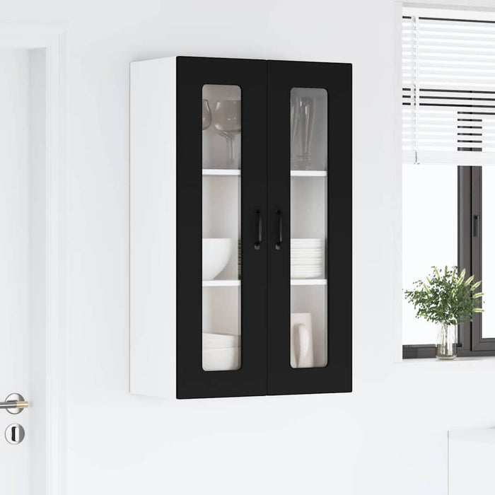 Dulap suspendat de bucătărie cu raft Negru 60 x 31 x 100 cm - WALTI WALTI