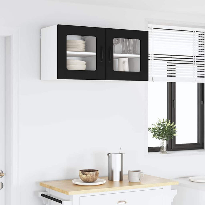 Dulap de bucătărie 2 pcs Negru 40 x 31 x 40 cm Lemn compozit - WALTI WALTI