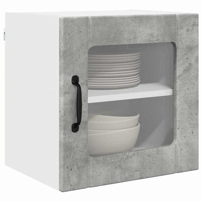 Dulap de bucătărie cu raft 2 pcs Gri din beton 40 x 31 x 40 cm - WALTI WALTI