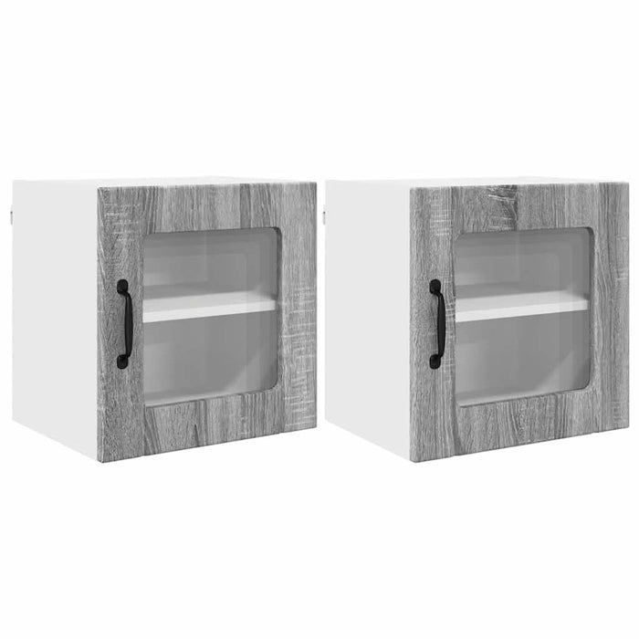 Dulap de bucătărie cu raft 2 pcs Gri Sonoma 40 x 31 x 40 cm - WALTI WALTI