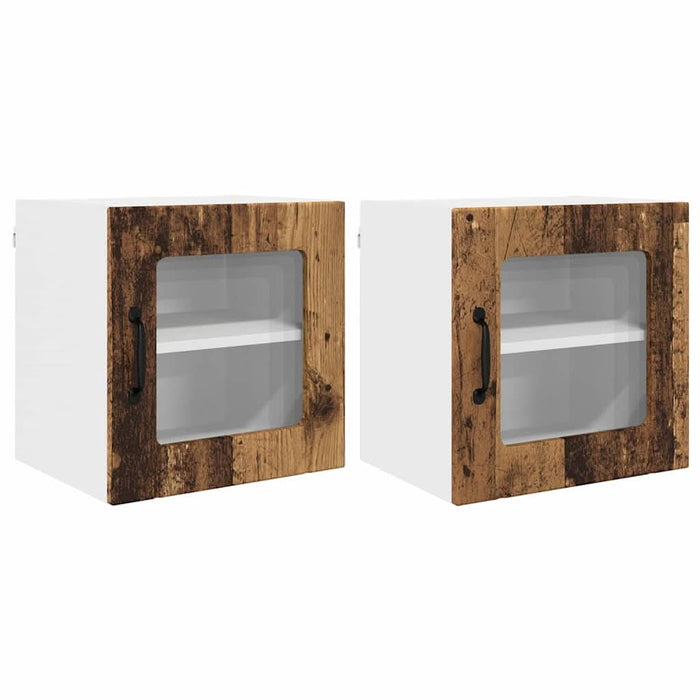 Dulap de bucătărie cu raft 2 pcs Lemn Vechi 40 x 31 x 40 cm - WALTI WALTI