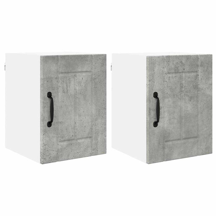 Dulap de bucătărie cu raft 2 pcs Gri din beton 30 x 31 x 40 cm - WALTI WALTI