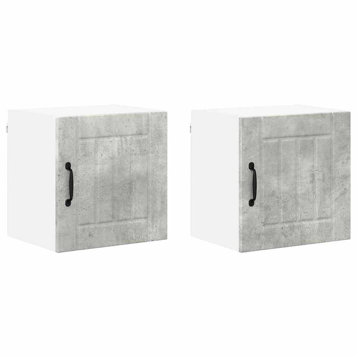 Dulap de bucătărie cu raft 2 pcs Gri din beton 40 x 31 x 40 cm - WALTI WALTI