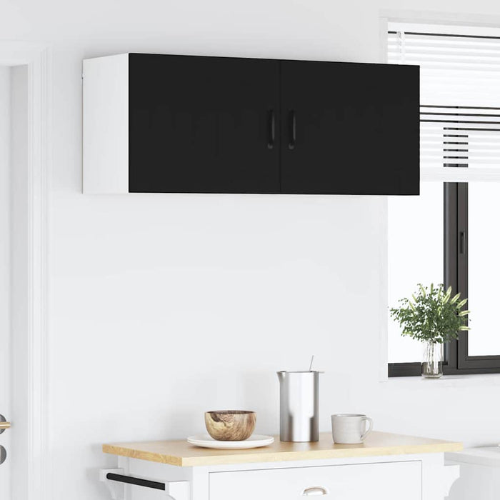 Dulap de bucătărie 2 pcs Negru 50 x 31 x 40 cm Lemn compozit - WALTI WALTI