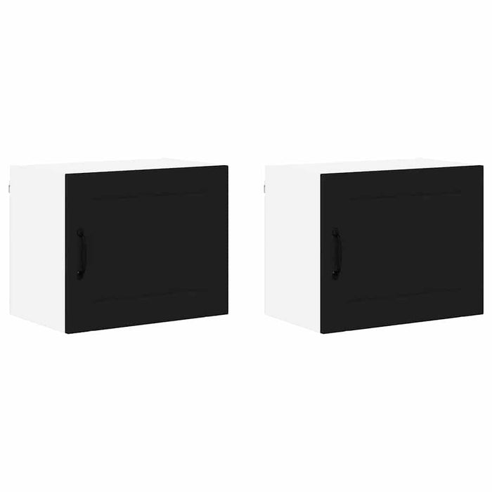 Dulap de bucătărie 2 pcs Negru 50 x 31 x 40 cm Lemn compozit - WALTI WALTI