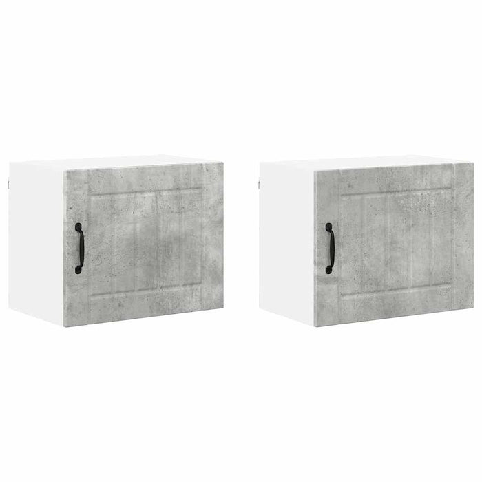 Dulap de bucătărie cu raft 2 pcs Gri din beton 50 x 31 x 40 cm - WALTI WALTI