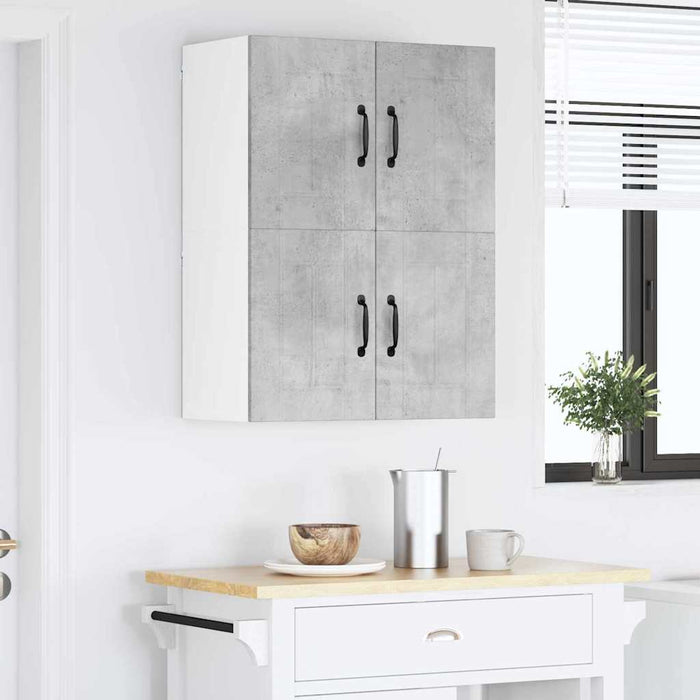 Dulapuri de perete pentru bucătărie cu raft 2 pcs Gri din beton - WALTI WALTI