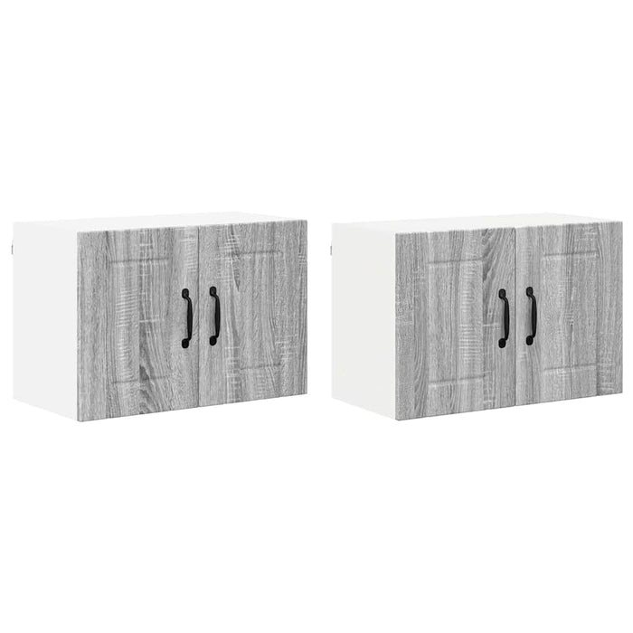Dulapuri de perete pentru bucătărie cu raft 2 pcs Gri Sonoma - WALTI WALTI