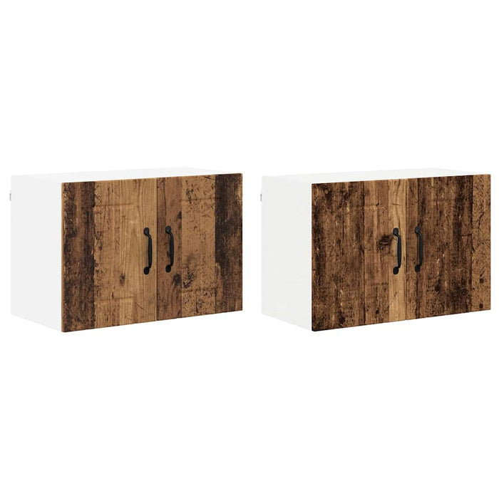 Dulapuri de perete pentru bucătărie cu raft 2 pcs Lemn Vechi - WALTI WALTI