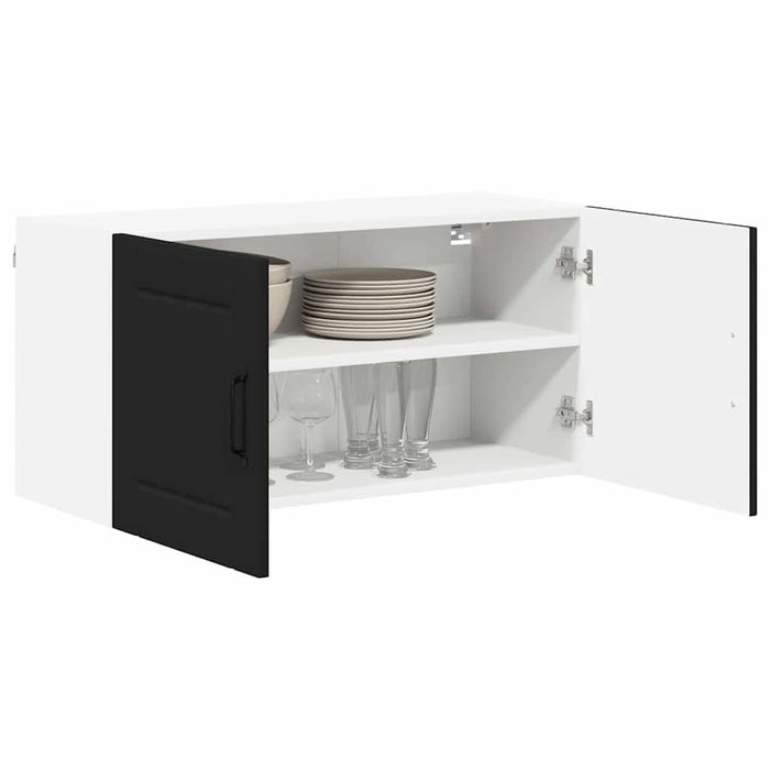 Dulap de bucătărie cu raft Negru 80 x 31 x 40 cm Lemn compozit - WALTI WALTI