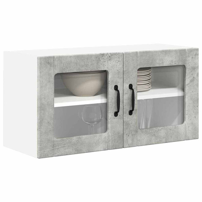 Dulap de bucătărie Gri din beton 80 x 31 x 40 cm Lemn compozit - WALTI WALTI