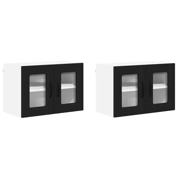 Dulap de bucătărie 2 pcs Negru 60 x 31 x 40 cm Lemn compozit - WALTI WALTI