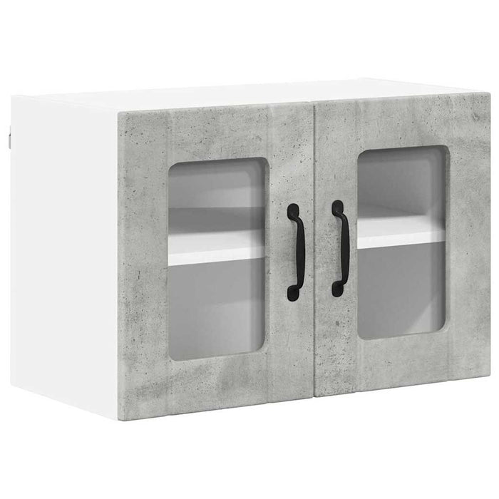 Dulap de bucătărie cu raft 2 pcs Gri din beton 60 x 31 x 40 cm - WALTI WALTI