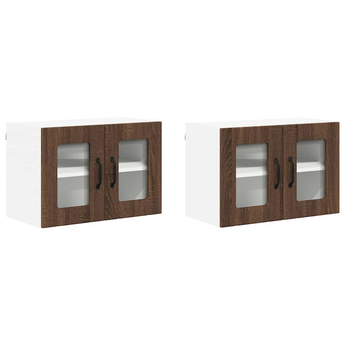 Dulapuri de perete pentru bucătărie cu raft 2 pcs Stejar închis - WALTI WALTI