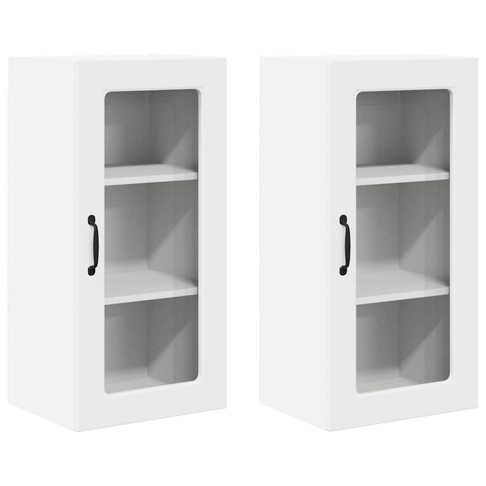 Dulap de bucătărie 2 pcs Alb 40 x 31 x 80 cm Lemn compozit - WALTI WALTI