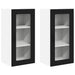 Dulap de bucătărie 2 pcs Negru 40 x 31 x 80 cm Lemn compozit - WALTI WALTI