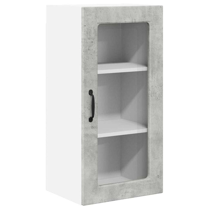 Dulap de bucătărie cu raft 2 pcs Gri din beton 40 x 31 x 80 cm - WALTI WALTI