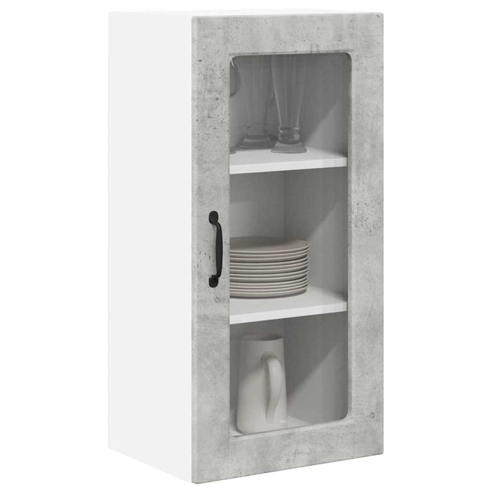 Dulap de bucătărie cu raft 2 pcs Gri din beton 40 x 31 x 80 cm - WALTI WALTI