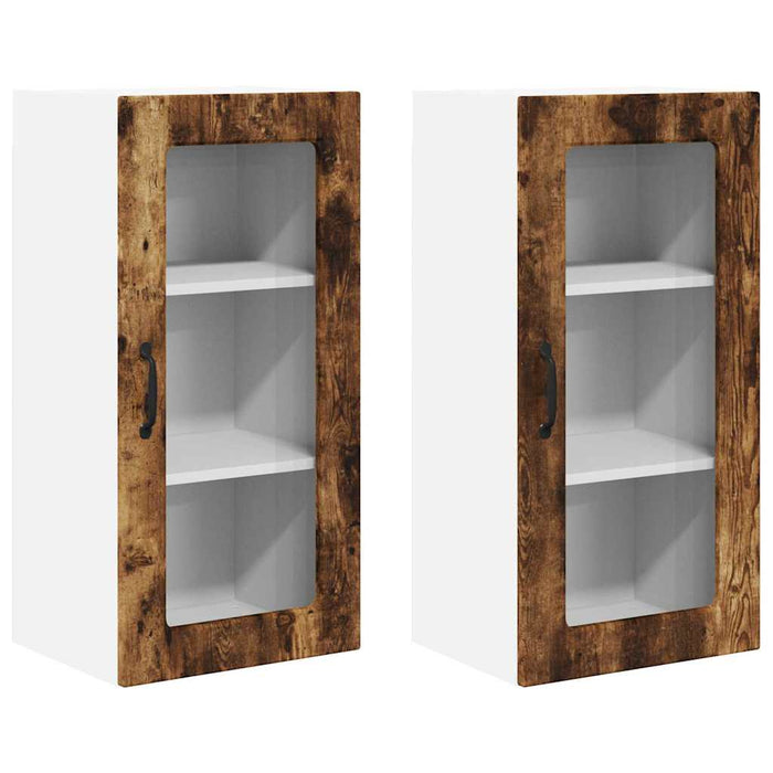 Dulap de bucătărie cu raft 2 pcs Stejar fumuriu 40 x 31 x 80 cm - WALTI WALTI
