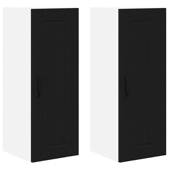 Dulap de bucătărie 2 pcs Negru 30 x 31 x 80 cm Lemn compozit - WALTI WALTI