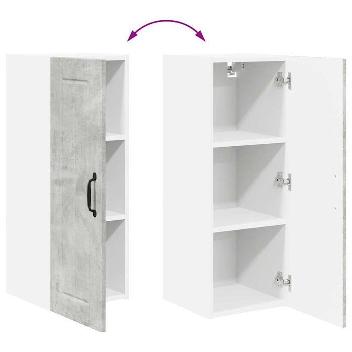 Dulap de bucătărie Gri din beton 30 x 31 x 80 cm Lemn compozit - WALTI WALTI