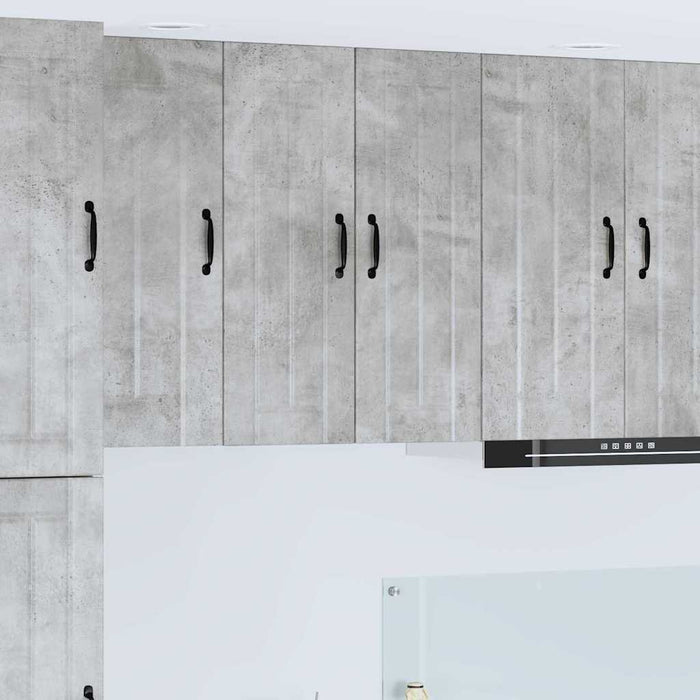 Dulap de bucătărie cu raft 2 pcs Gri din beton 30 x 31 x 80 cm - WALTI WALTI