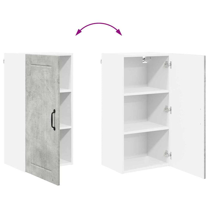Dulap de bucătărie Gri din beton 40 x 31 x 80 cm Lemn compozit - WALTI WALTI