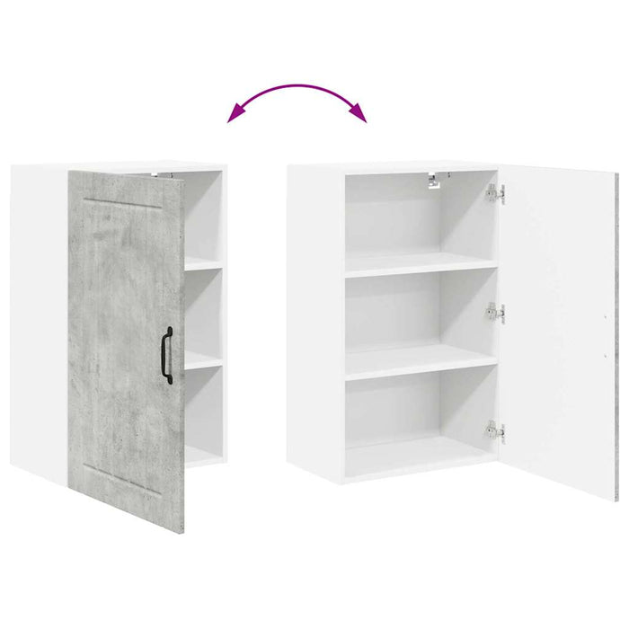 Dulap de bucătărie Gri din beton 50 x 31 x 80 cm Lemn compozit - WALTI WALTI