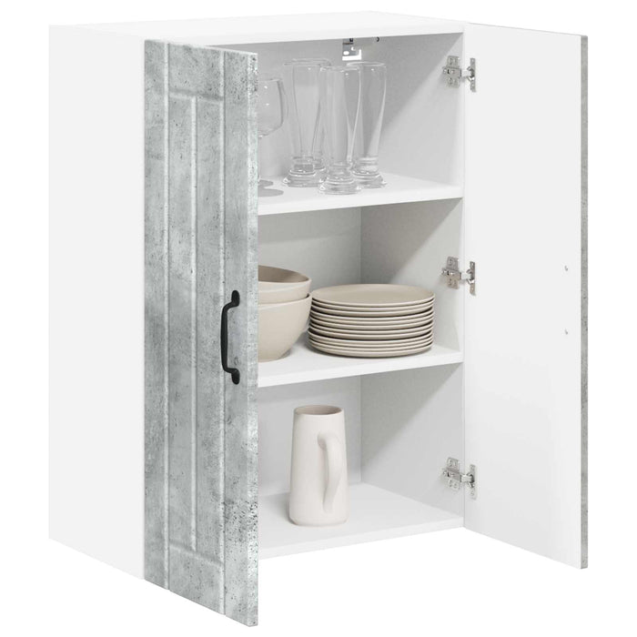 Dulap de sticlă pentru perete LUCCA Gri Beton 60 x 31 x 80 cm - WALTI WALTI