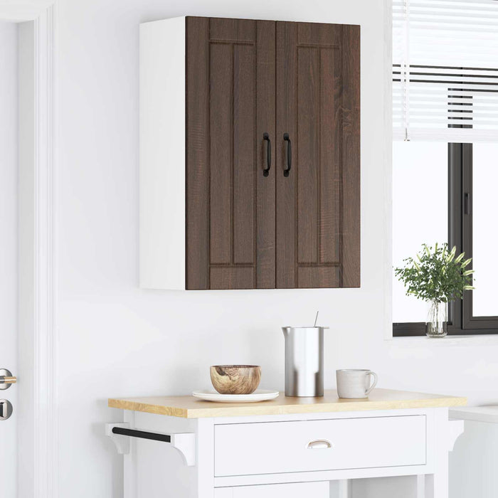 Dulap de sticlă pentru perete LUCCA Stejar maro 60 x 31 x 80 cm - WALTI WALTI