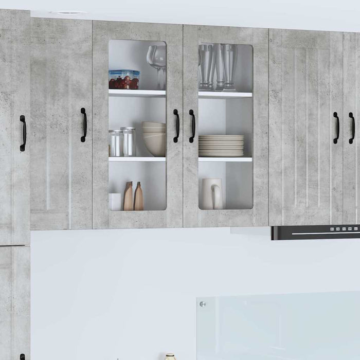 Dulap de bucătărie Gri din beton 80 x 31 x 80 cm Lemn compozit - WALTI WALTI