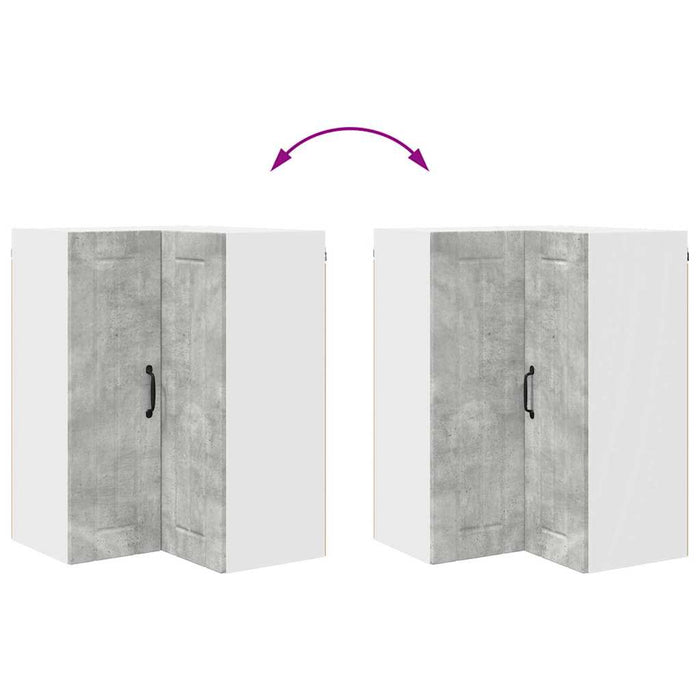 Dulap de bucătărie Gri din beton 57 x 57 x 80 cm Lemn compozit - WALTI WALTI
