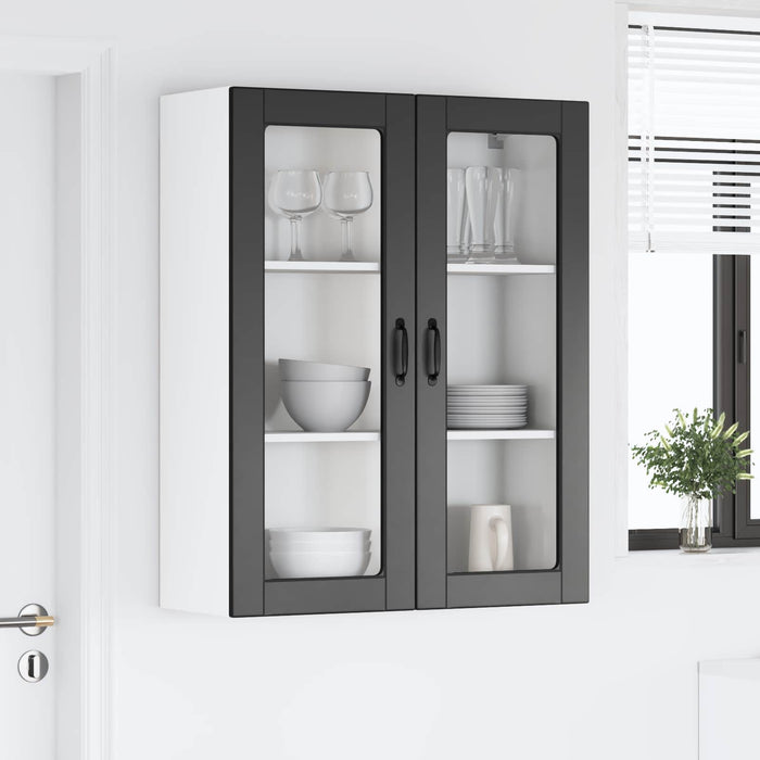 Dulap suspendat de bucătărie Pe perete Negru 80 x 31 x 100 cm - WALTI WALTI