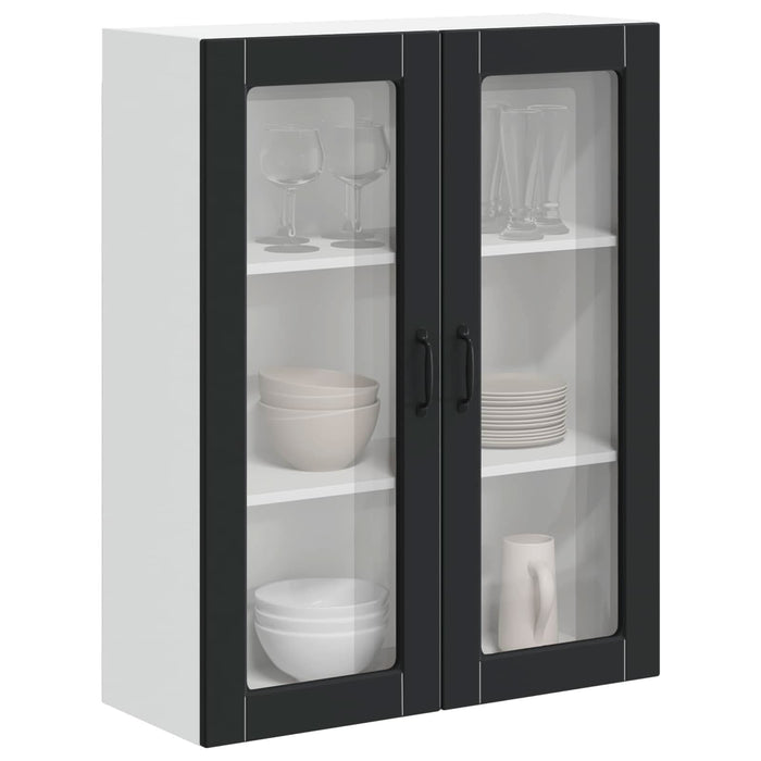 Dulap suspendat de bucătărie Pe perete Negru 80 x 31 x 100 cm - WALTI WALTI