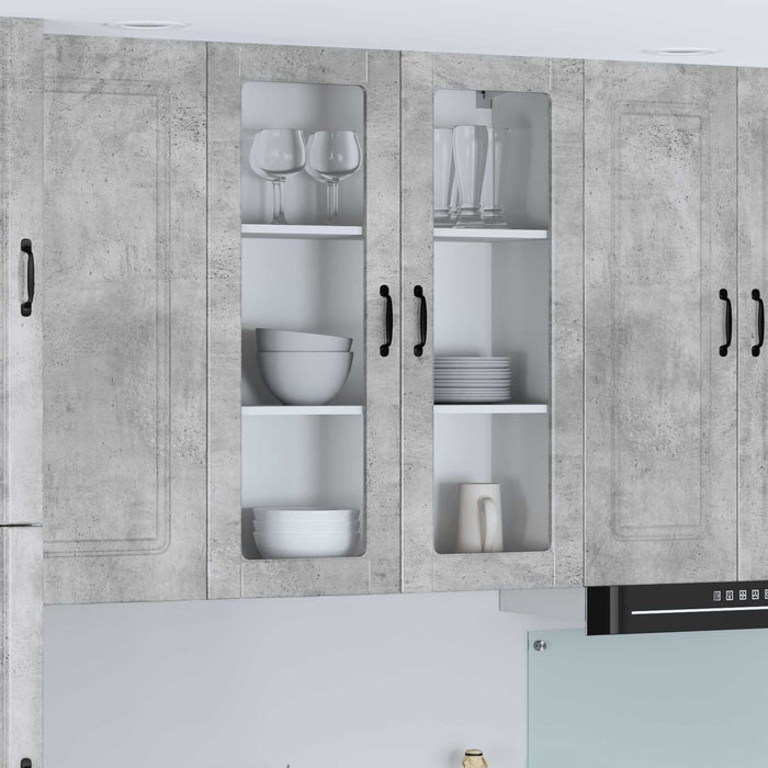 Dulap suspendat de bucătărie Gri din beton 80 x 31 x 100 cm - WALTI WALTI