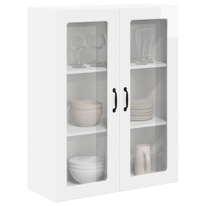 Dulap suspendat de bucătărie cu ușă Alb lucios 80 x 31 x 100 cm - WALTI WALTI
