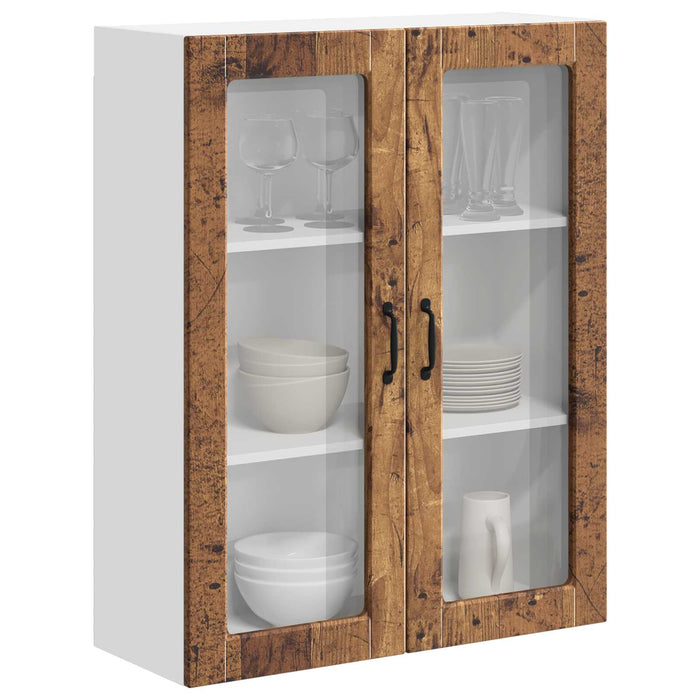 Dulap suspendat de bucătărie cu ușă Lemn vechi 80 x 31 x 100 cm - WALTI WALTI