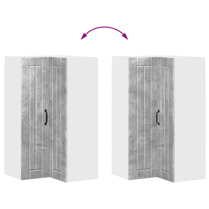 Dulap de bucătărie Gri din beton 57 x 57 x 100 cm Lemn compozit - WALTI WALTI