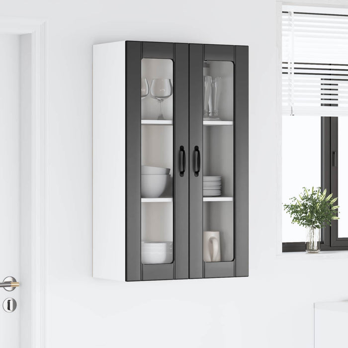 Dulap suspendat de bucătărie Pe perete Negru 60 x 31 x 100 cm - WALTI WALTI