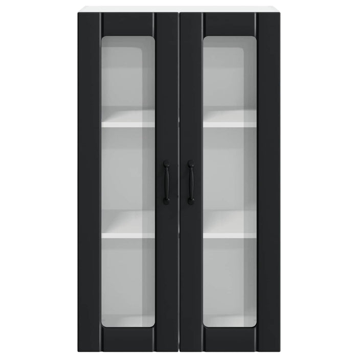 Dulap suspendat de bucătărie Pe perete Negru 60 x 31 x 100 cm - WALTI WALTI