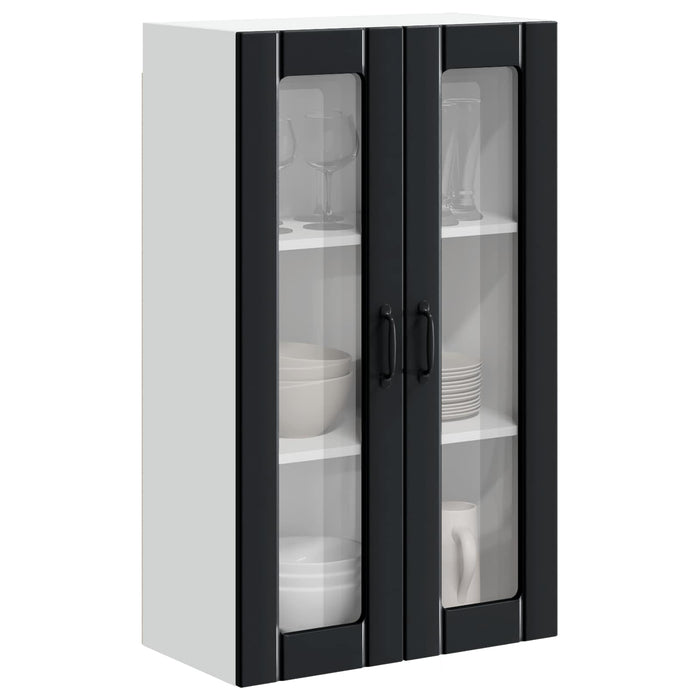 Dulap suspendat de bucătărie Pe perete Negru 60 x 31 x 100 cm - WALTI WALTI