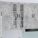 Dulap suspendat de bucătărie Gri din beton 60 x 31 x 100 cm - WALTI WALTI