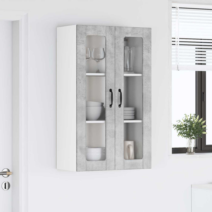 Dulap suspendat de bucătărie Gri din beton 60 x 31 x 100 cm - WALTI WALTI