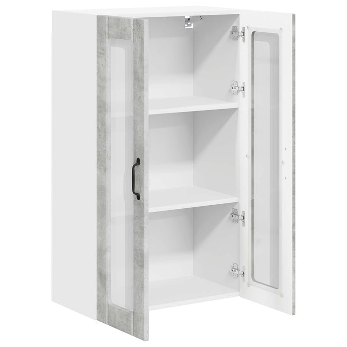 Dulap suspendat de bucătărie Gri din beton 60 x 31 x 100 cm - WALTI WALTI