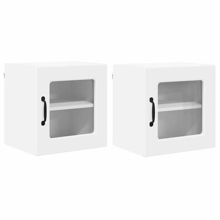 Dulap de bucătărie 2 pcs Alb 40 x 31 x 40 cm Lemn compozit - WALTI WALTI