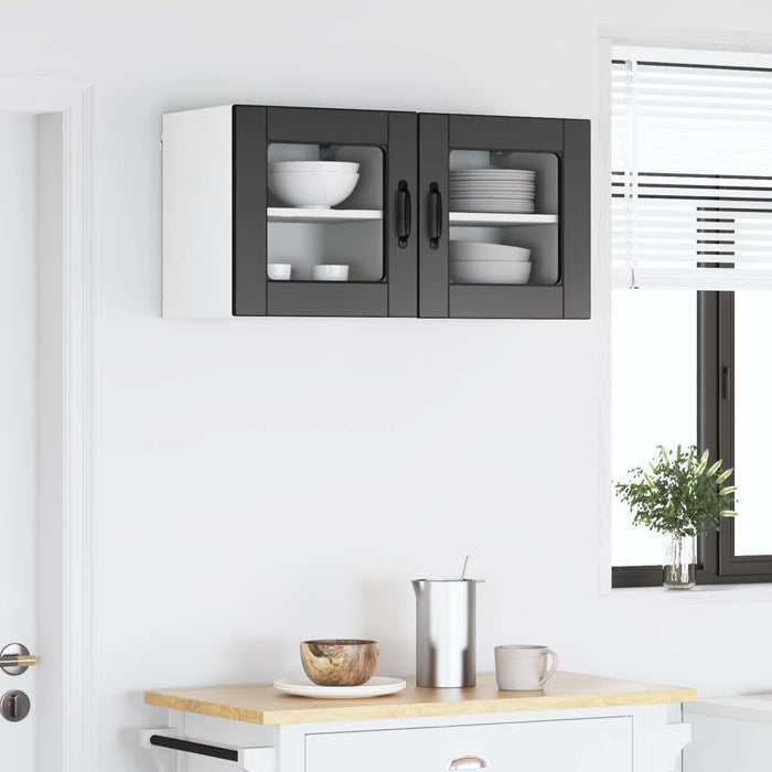 Dulap de bucătărie 2 pcs Negru 40 x 31 x 40 cm Lemn compozit - WALTI WALTI